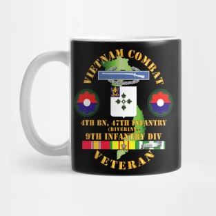 Vietnam Combat Infantry Veteran w 4th Bn 47th Inf  (Riverine) - 9th ID SSI Mug